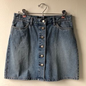 Trendy Moda Button Down Mini Skirt